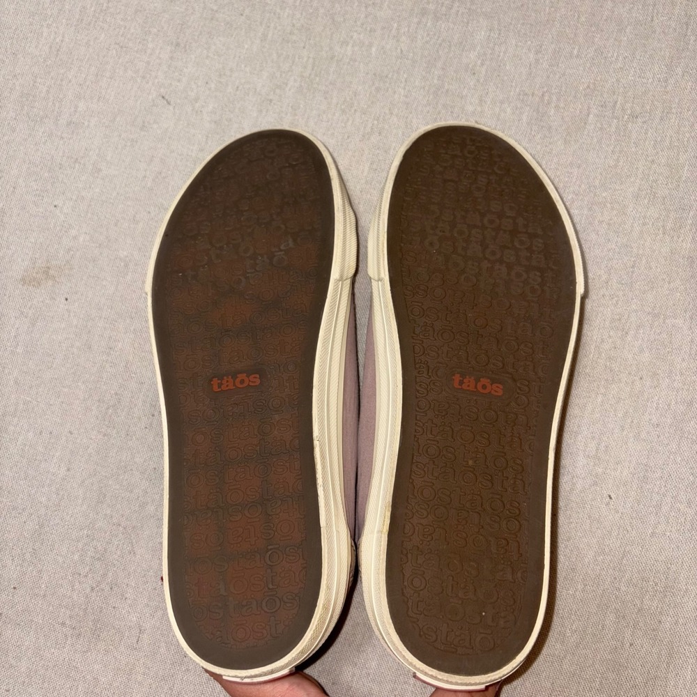 Taos Plim Soul Mauve Tan Canvas Low Top Sneakers Womens 7.5 - Picture 6 of 8